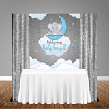 Elephant Baby Shower 5x6 Table Banner Backdrop/ Step & Repeat, Design, Print and Ship!