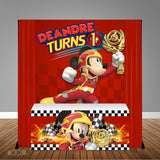 Mickey Mouse Roadster Racers 6X6 Table Banner Backdrop with 6ft Table Wrap, Design, Print & Ship!