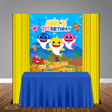 Shark 5x6 Table Banner Backdrop/ Step & Repeat, Design, Print and Ship!
