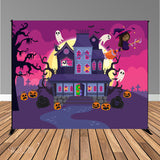 Haunted House Witch 10x8 Backdrop, Design, Print and Ship!