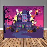 Haunted House Witch 10x8 Backdrop, Design, Print and Ship!