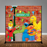 Sesame Street Themed Birthday Banner Backdrop/ Step & Repeat Design, Print and Ship!