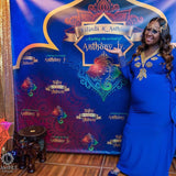 Moroccan Arabian Nights Banner Backdrop/ Step & Repeat, Design, Print and Ship!