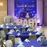 Twinkle Little Star Royal Blue Baby Shower Banner Backdrop/ Step & Repeat Design, Print and Ship!