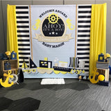 Nautical Baby Shower Ahoy its a Boy! Backdrop/Step & Repeat, Design, Print and Ship!