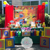 Sesame Street Themed Birthday 6x6 Banner Backdrop/ Step & Repeat Design, Print and Ship!