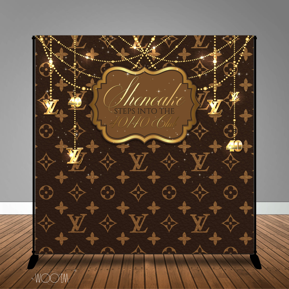 Banners by Roz - LV theme party. Order this #custombackdrop on my website  BannersbyRoz.com • 📸 customer photo • #louisvuitton #backdrop  #stepandrepeat #eventplanner #houstoneventplanner #atleventplanner  #bannersbyroz