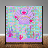 Mermaid Cove Under the Sea Themed Banner Backdrop/ Step & Repeat Design, Print and Ship!