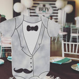 Striped It's a Boy Baby Shower 8x8 Backdrop / Step & Repeat, Design, Print and Ship!