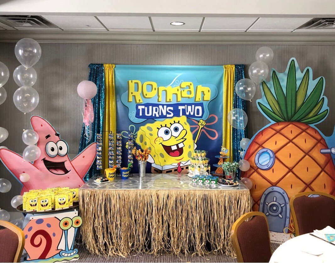 Spongebob Birthday Banner, Custom Inspired Spongebob Banner, Spongebob  Party Banner Decorations, Spongebob Garland, Spongebob Decorations -   Sweden