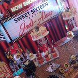 Hollywood Themed 6x6 Banner Backdrop/ Step & Repeat, Design, Print and Ship!