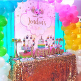 Unicorn with Stars and Rainbow 5x6 Table Banner Backdrop/ Step & Repeat, Design, Print and Ship!