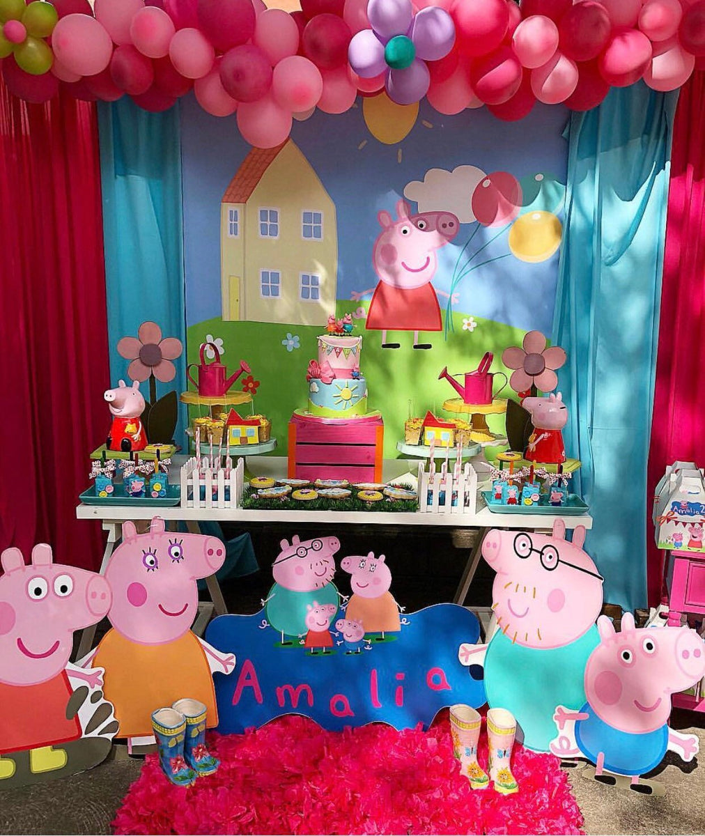 Personalized Peppa Pig Birthday Backdrop, Peppa Pig Birthday