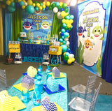 Shark Male 5x6 Table Banner Backdrop/ Step & Repeat, Design, Print and Ship!