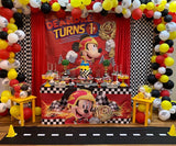 Mickey Mouse Roadster Racers 6X6 Table Banner Backdrop with 6ft Table Wrap, Design, Print & Ship!