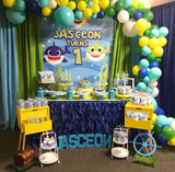 Shark Male 5x6 Table Banner Backdrop/ Step & Repeat, Design, Print and Ship!