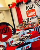 YouTube Birthday 5x6 Table Banner Backdrop Design, Print and Ship!