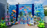 Baby Shark 6X6 Table Banner Backdrop with 6ft Table Wrap/ Step & Repeat, Design, Print and Ship!