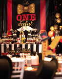 Mr. ONEderful 6X6 Table Banner Backdrop with 6ft Table Wrap/ Step & Repeat, Design, Print and Ship!