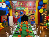 Sesame Street Themed Birthday Banner Backdrop/ Step & Repeat Design, Print and Ship!