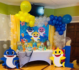 Shark 5x6 Table Banner Backdrop/ Step & Repeat, Design, Print and Ship!