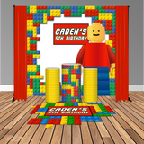 Plastic Building Blocks 8x8 Banner Backdrop Design, Print & Ship