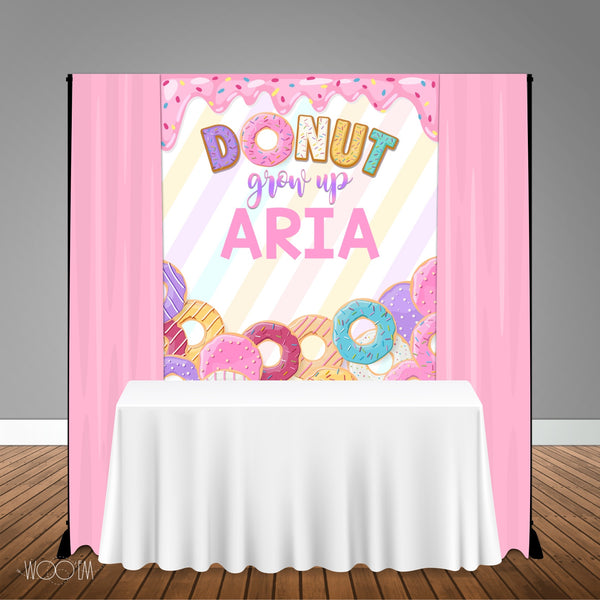 Donut 5x6 Table Banner Backdrop/ Step & Repeat, Design, Print and Ship!