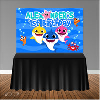 Baby Shark 6x4 Candy Buffet Table Banner Backdrop/ Step & Repeat, Design, Print and Ship!
