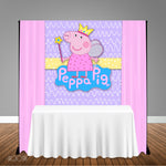 Peppa Pig Princess 5x6 Table Banner Backdrop/ Step & Repeat, Design, Print and Ship!