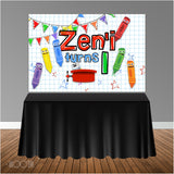 Color 6x4 Candy Buffet Table Banner Backdrop/ Step & Repeat, Design, Print and Ship!
