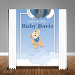 Bear and Balloons Baby Shower 6x8 Banner Backdrop/ Step & Repeat Design, Print and Ship!