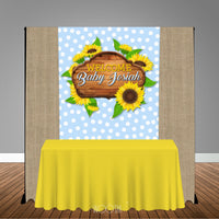 Sunflower 5x6 Table Banner Backdrop/ Step & Repeat, Design, Print and Ship!