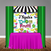 Twotti Frutti themed 5x6 Table Banner Backdrop Design, Print and Ship!