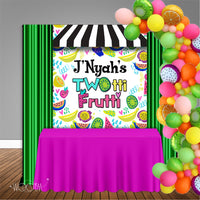 Twotti Frutti themed 5x6 Table Banner Backdrop Design, Print and Ship!