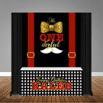 Mr. ONEderful 6X6 Table Banner Backdrop with 6ft Table Wrap/ Step & Repeat, Design, Print and Ship!