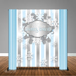 Winter Wonderland Blue Snowflake 6x8 Banner Backdrop/ Step & Repeat Design, Print and Ship!