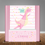 Dinosaur Princess 6X6 Table Banner Backdrop with 6ft Table Wrap, Design, Print and Ship!