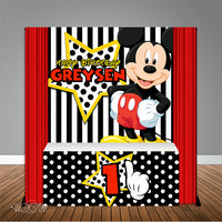 Mickey Mouse 6X6 Table Banner Backdrop with 6ft Table Wrap/ Step & Repeat, Design, Print and Ship!