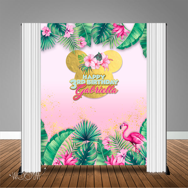 Tropical Minnie Mouse 6x8 Banner Backdrop/ Step & Repeat Design, Print and Ship!