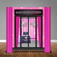 Pink themed 6x8 Banner Backdrop/ Step & Repeat Design, Print and Ship!