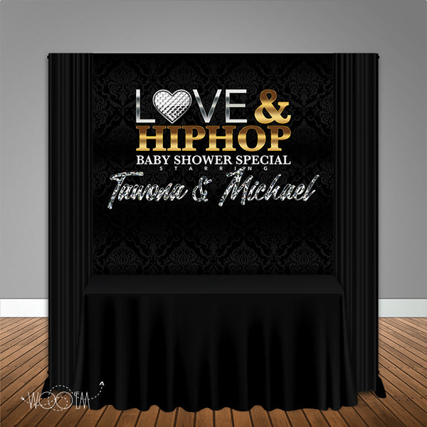 Love & HipHop Baby Shower Themed 6x6 Banner Backdrop, Design, Print and Ship!