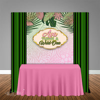 Safari Pink Wild One 5x6 Table Banner Backdrop, Design, Print and Ship!