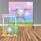 Baseball or Softball Gender Reveal 8x8 Backdrop / Step & Repeat, Design, Print and Ship!