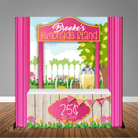 Lemonade Stand Birthday 6X6 Table Backdrop with 6ft Table Wrap, Design, Print & Ship!