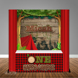 One Happy Camper 6X6 Table Banner Backdrop with 6ft Table Wrap, Design, Print & Ship!