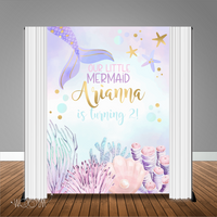 Mermaid Under Sea 6x8 Banner Backdrop, Design, Print and Ship!