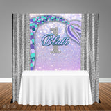 Sparkle Mermaid 5x6 Table Banner Backdrop/ Step & Repeat, Design, Print and Ship!