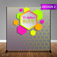 Glow Themed 8x8 Backdrop / Step & Repeat, Design, Print and Ship!