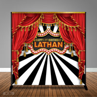 Vintage Carnival Circus Themed 8x8 Backdrop / Step & Repeat, Design, Print and Ship!