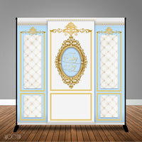 Royal Themed Blue 8x8 Backdrop / Step & Repeat, Design, Print and Ship!